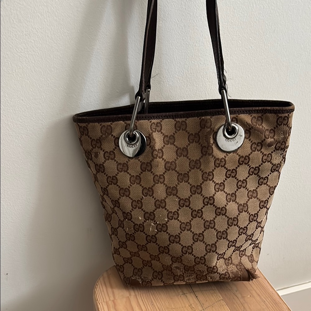 Gucci Brown Monogram Mini Tote